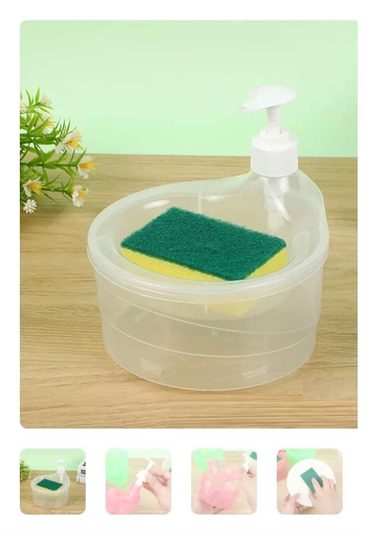 2-in-1 Soap Dispenser with Sponge Holder