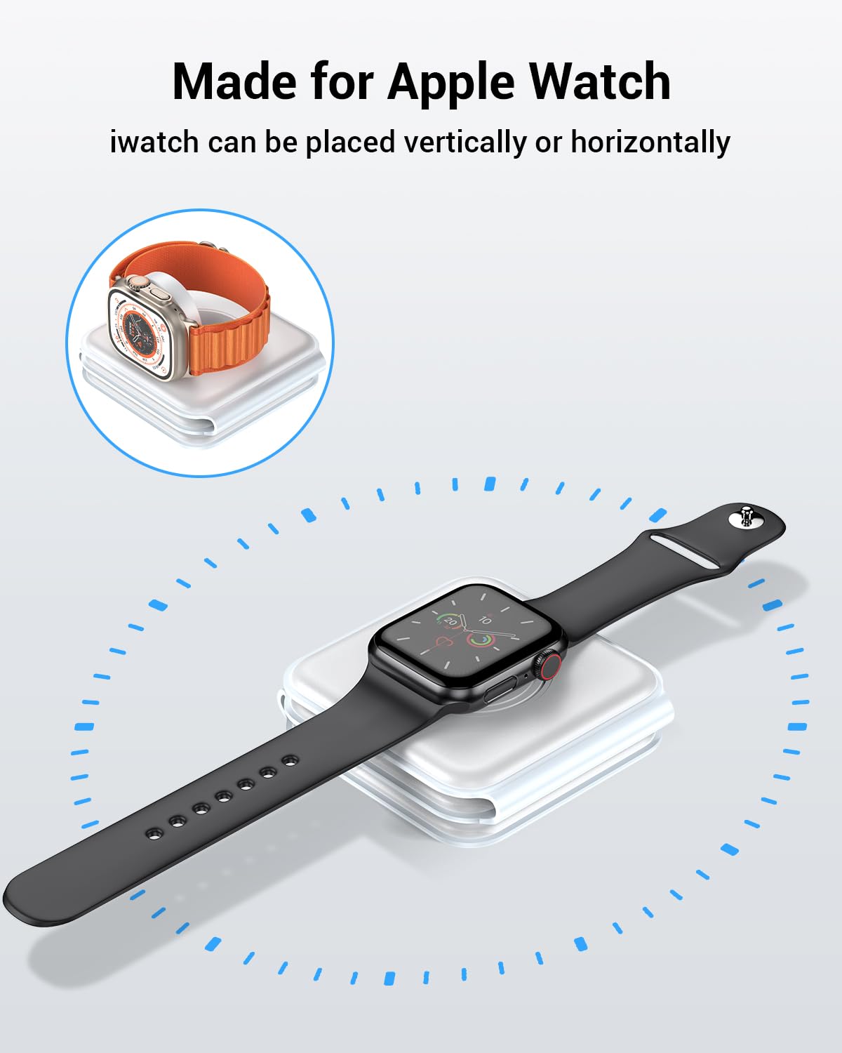 3-in-1 Foldable Magnetic Wireless Charger (MagSafe Compatible)
