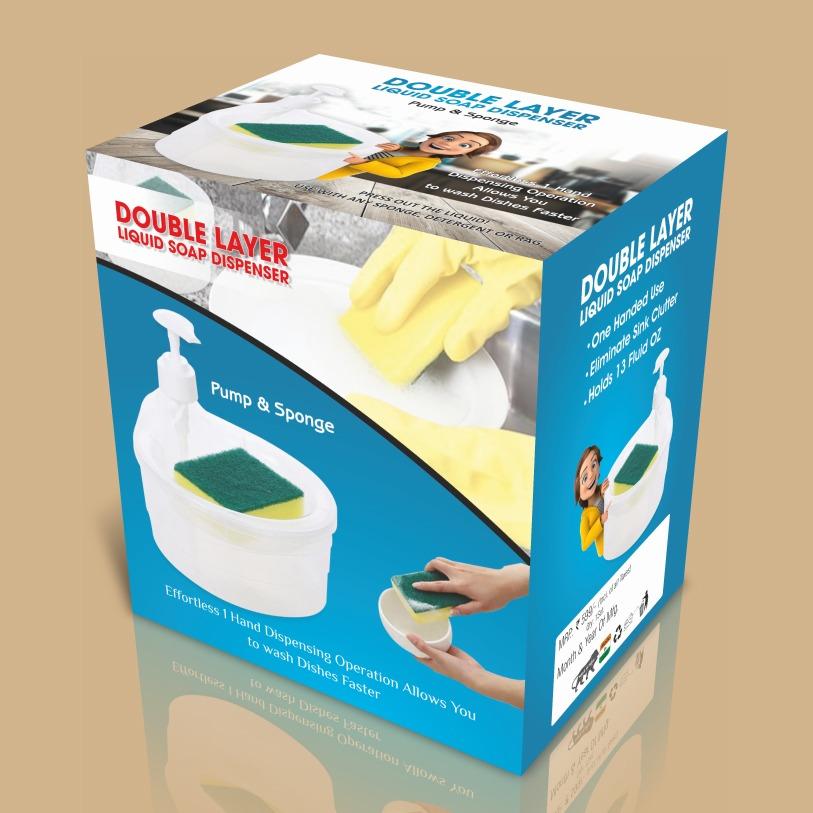 2-in-1 Soap Dispenser with Sponge Holder