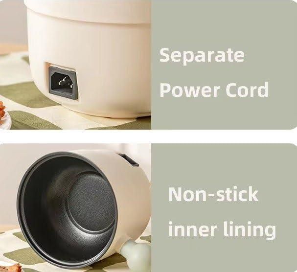 Mini Electric Cooking Pot (1.2L) , Cook noodles, pasta, eggs, soup, tea, or veggies in a few minutes. Perfect for hostels, office, and travel.
