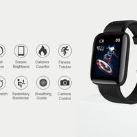 ID116 Plus Smart Fitness Watch (Heart Rate + Notifications)