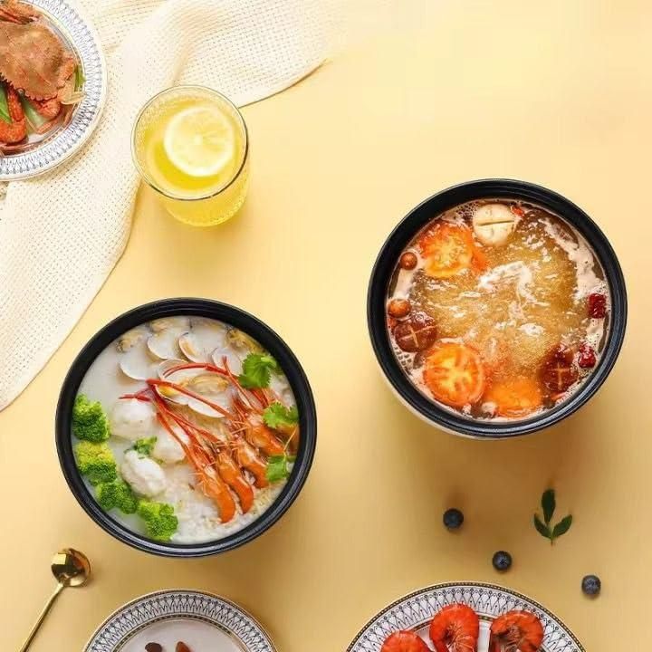 Mini Electric Cooking Pot (1.2L) , Cook noodles, pasta, eggs, soup, tea, or veggies in a few minutes. Perfect for hostels, office, and travel.