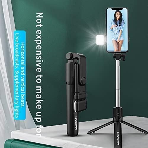 3-in-1 Extendable Selfie Stick Tripod with Bluetooth Remote + LED Flash