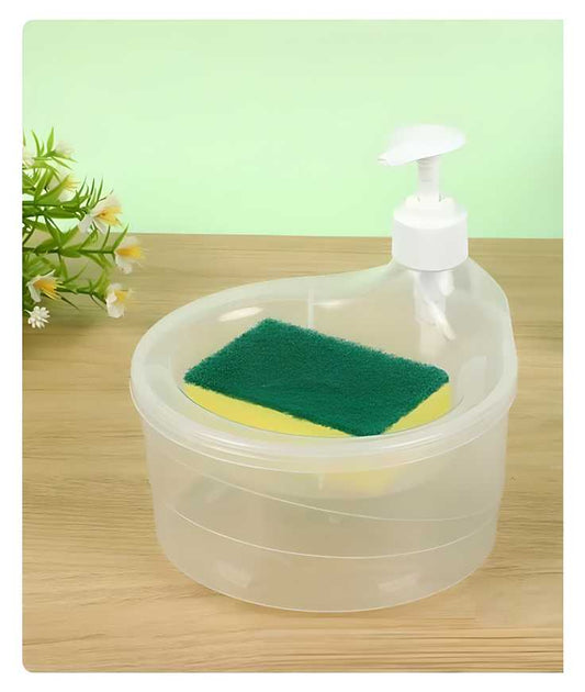2-in-1 Soap Dispenser with Sponge Holder