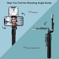 3-in-1 Extendable Selfie Stick Tripod with Bluetooth Remote + LED Flash